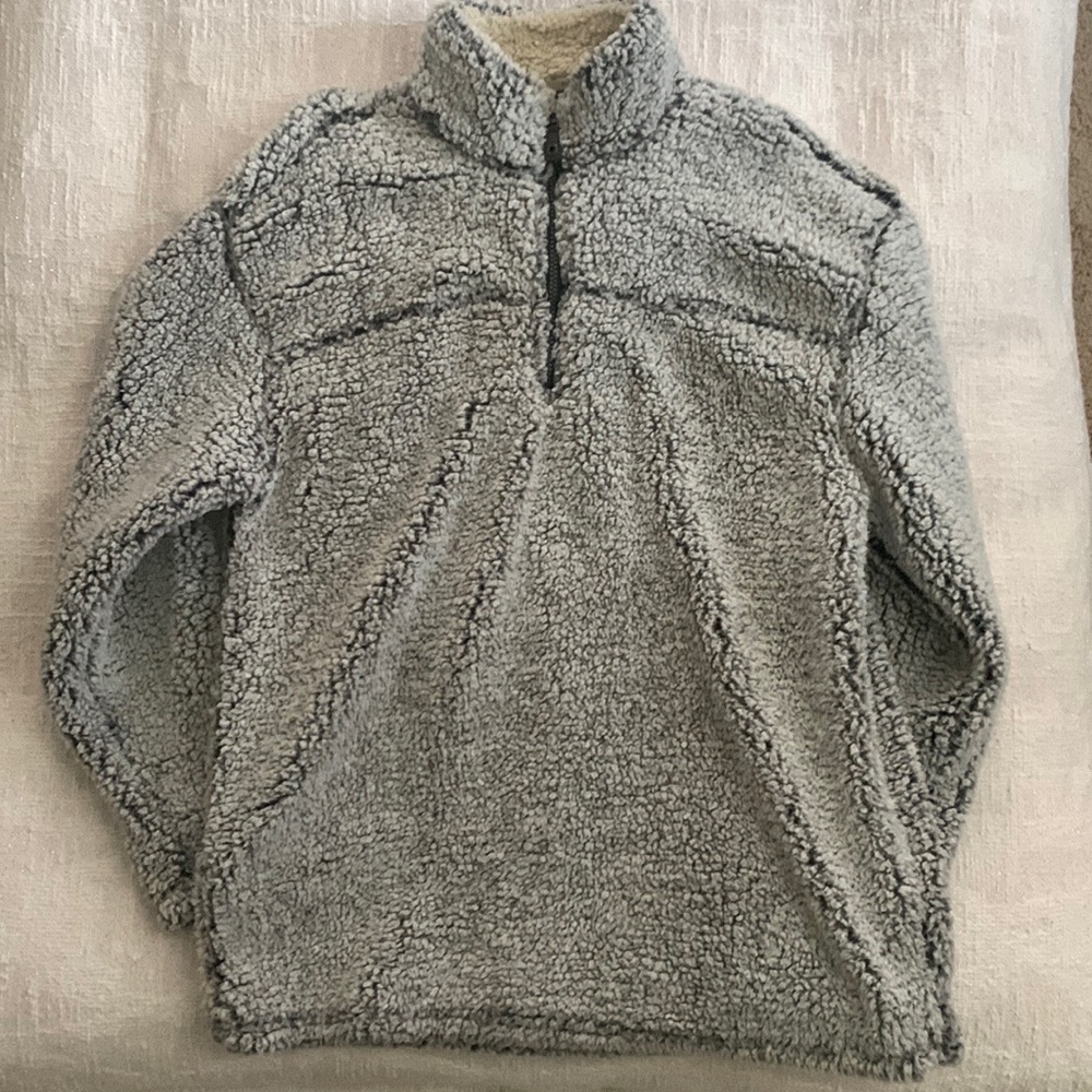 Gray/Blue Pullover Sherpa
